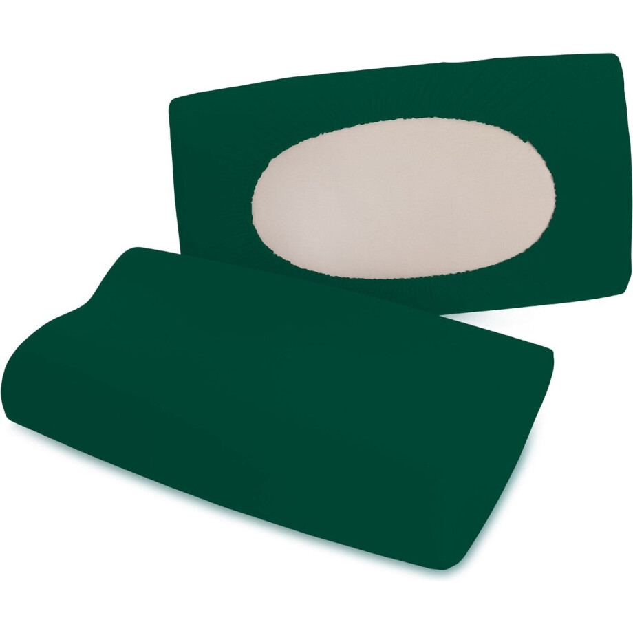 Schlafgut Pure flexible Kussensloop S-XL 690 Green Deep afbeelding 1