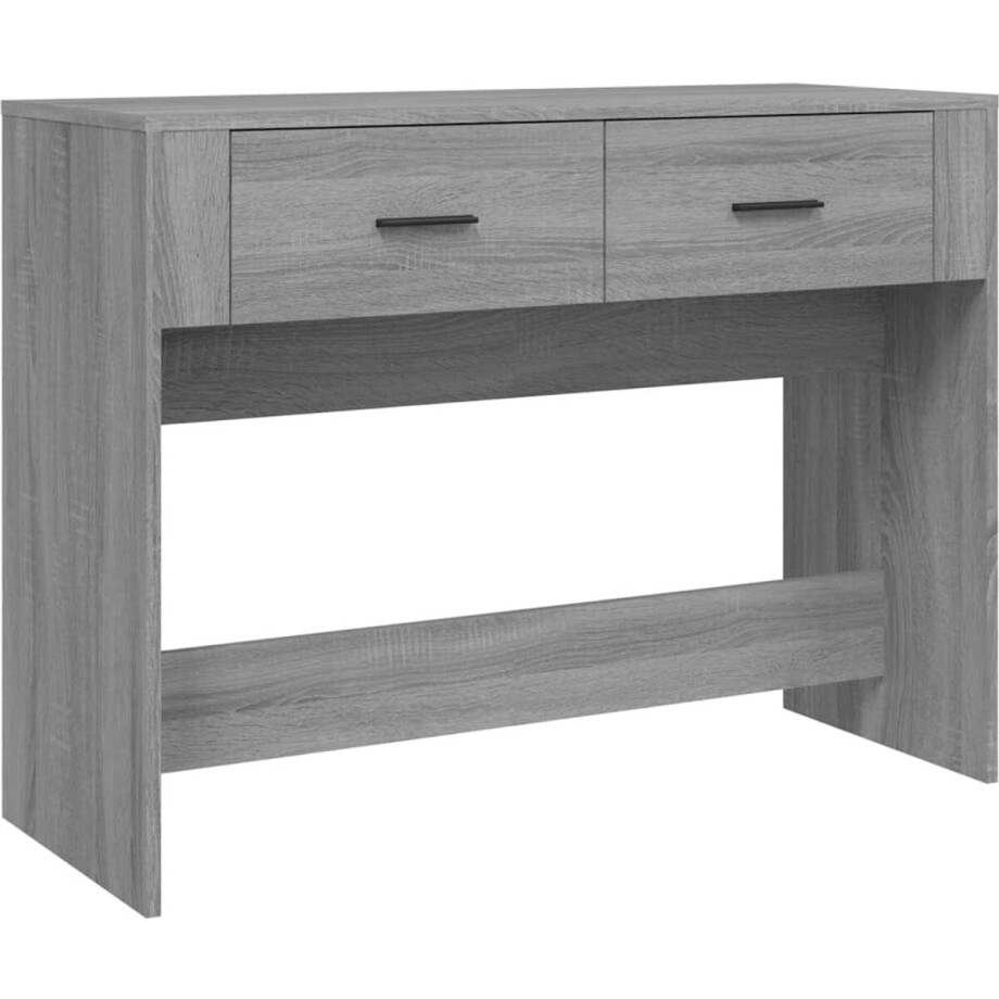 vidaXL - Wandtafel - 100x39x75 - cm - bewerkt - hout - grijs - sonoma - eikenkleurig afbeelding 1