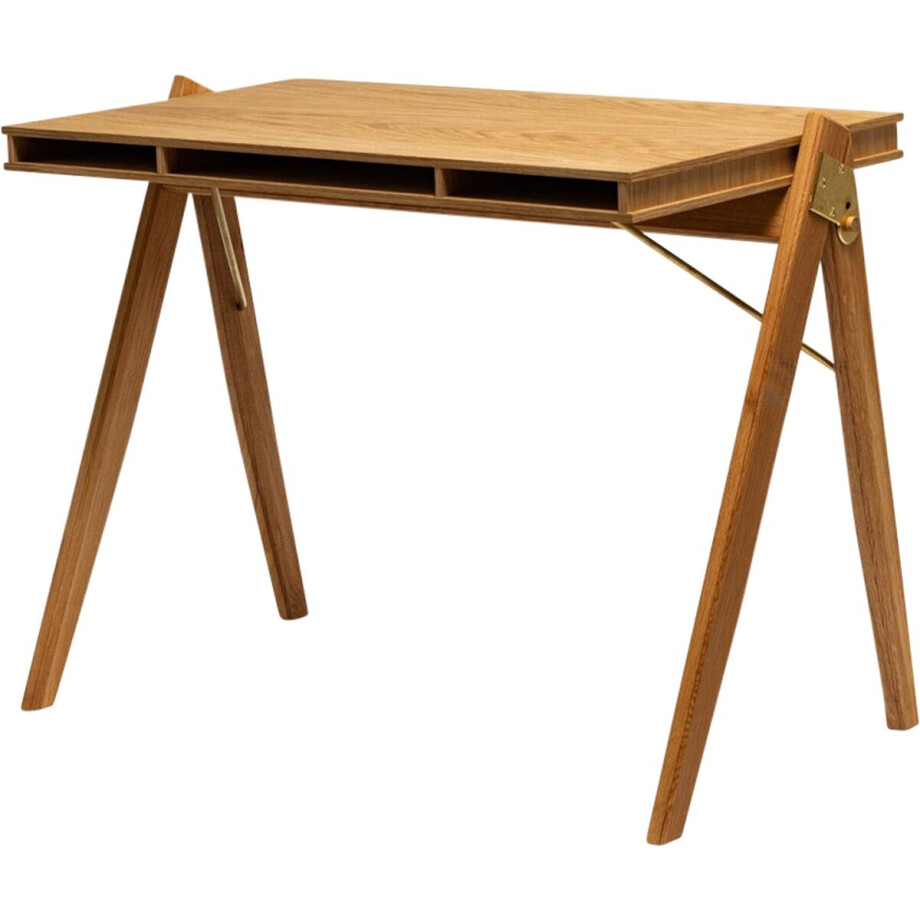 We Do Wood Field Bureau Desk - Hout - B95 x H75 cm - Eikenhout - FSC - Design - We do Wood afbeelding 1