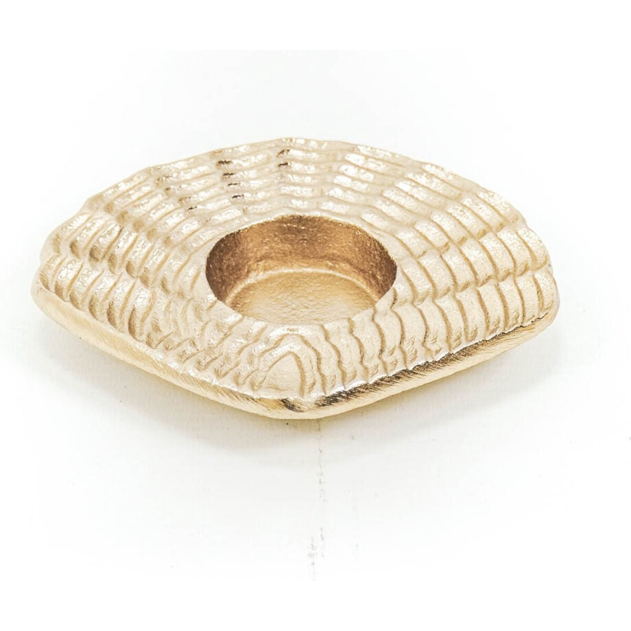 Housevitamin Gouden Schelp Kandelaar- 12x11x2cm afbeelding 1