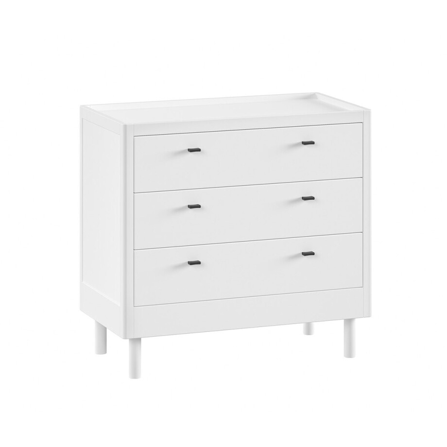 Commode Forrest - 3 lades - massief beukenhout - wit afbeelding 1
