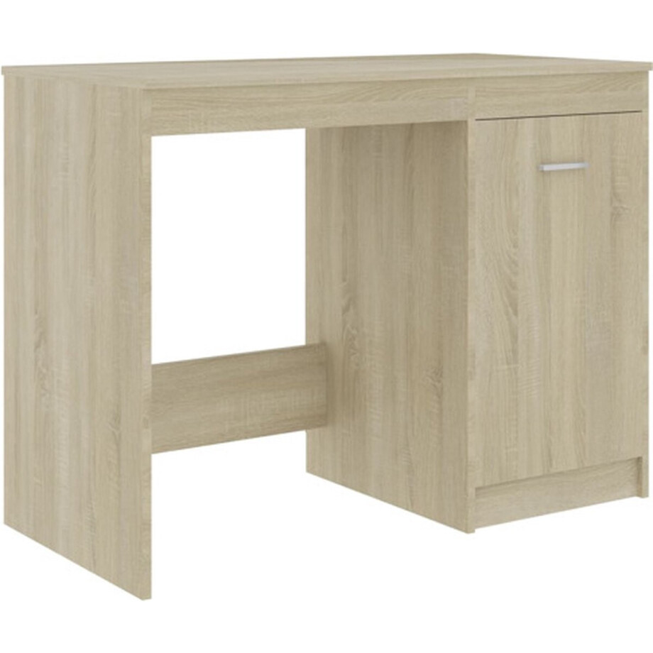vidaXL - Bureau - 100x50x76 - cm - bewerkt - hout - sonoma - eikenkleurig vidaXL - Bureau - 100x50x76 - cm - bewerkt - hout - sonoma - eikenkleurig afbeelding 1