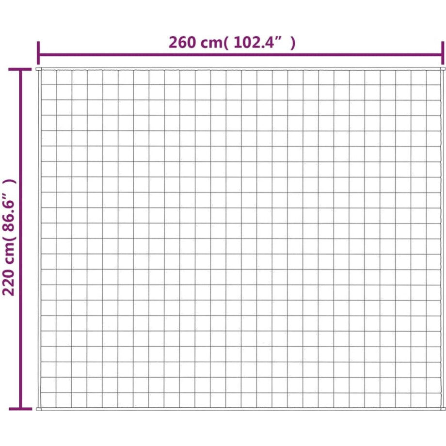 vidaXL - Verzwaringsdeken - 220x260 - cm - 15 - kg - stof - blauw afbeelding 1