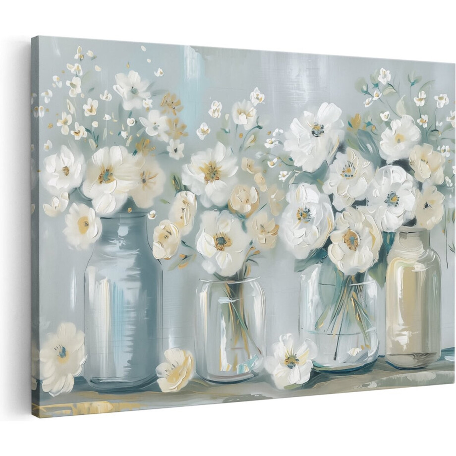 Artaza Canvas Schilderij Bloemen - 60x40 cm - Wanddecoratie Stilleven - Muurdecoratie Woonkamer - Schilderijen Op Canvas Artaza Canvas Schilderij Bloemen - 60x40 cm - Wanddecoratie Stilleven - Muurdecoratie Woonkamer - Schilderijen Op Canvas afbeelding 1