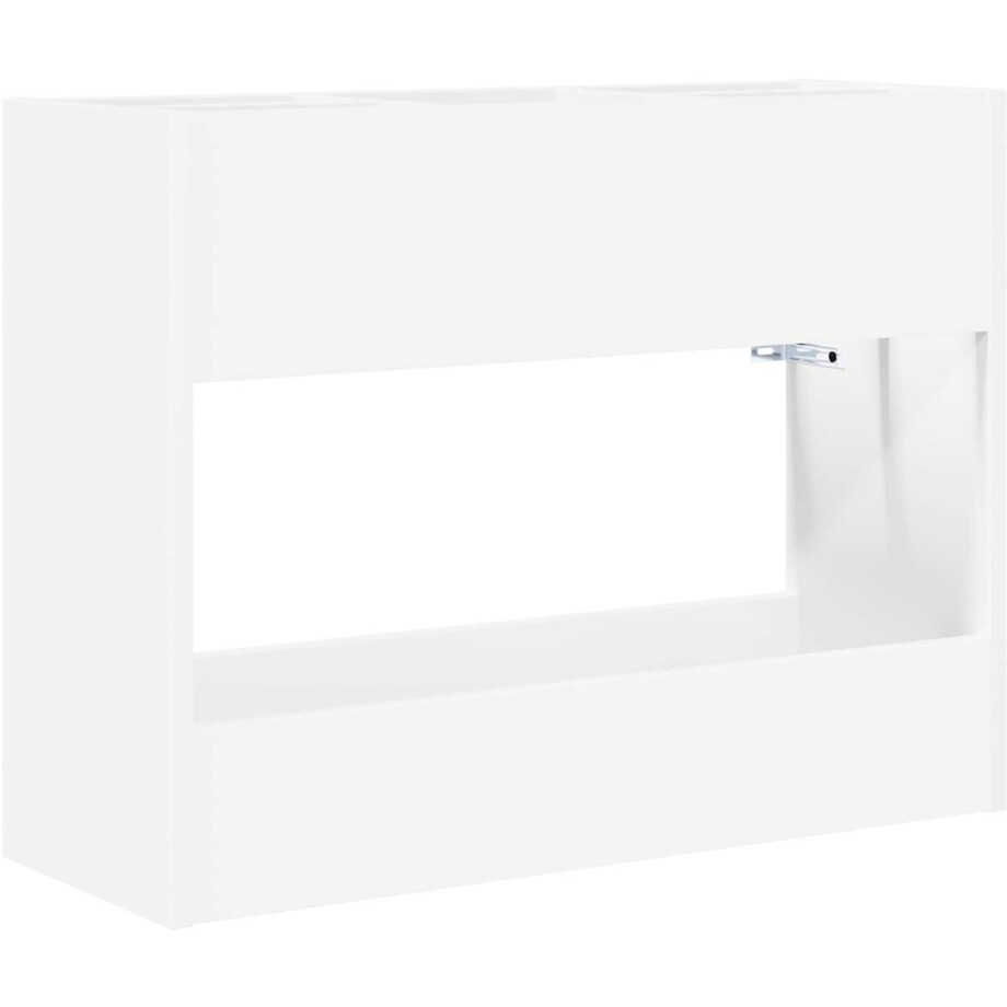 vidaXL - Opslaghaak - & - Rek - met - opslag - Wit - 65 - x - 24 - x - 50 - cm - Bewerkt - hout afbeelding 1
