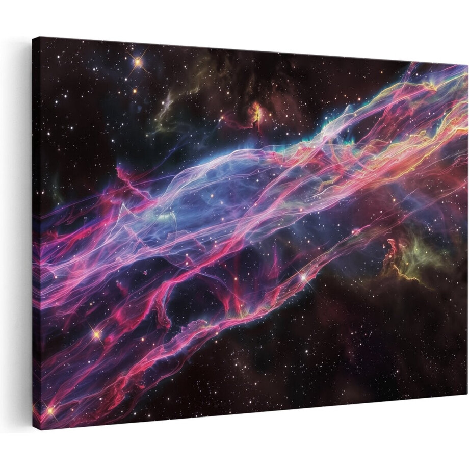 Artaza Canvas Schilderij Nevel in de Ruimte - 120x80 cm - Groot - Wanddecoratie Woonkamer - Schilderijen - Muurdecoratie afbeelding 1