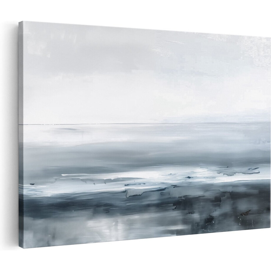 Artaza Canvas Schilderij Abstract Kunstwerk van de Oceaan - 30x20 cm - Klein - Wanddecoratie Woonkamer - Schilderijen - Muurdecoratie afbeelding 1