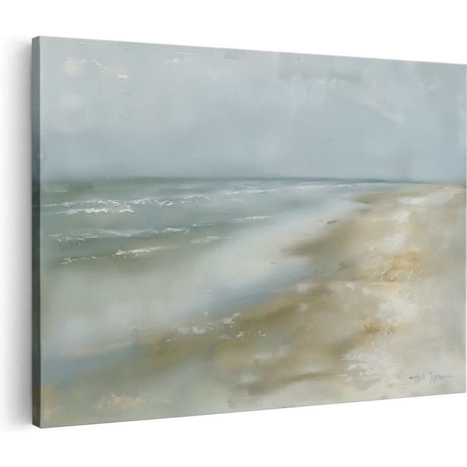 Artaza Canvas Schilderij Zee En Strand - 60x40 cm - Wanddecoratie Kust - Muurdecoratie Zeezicht - Schilderijen Op Canvas Artaza Canvas Schilderij Zee En Strand - 60x40 cm - Wanddecoratie Kust - Muurdecoratie Zeezicht - Schilderijen Op Canvas afbeelding 1