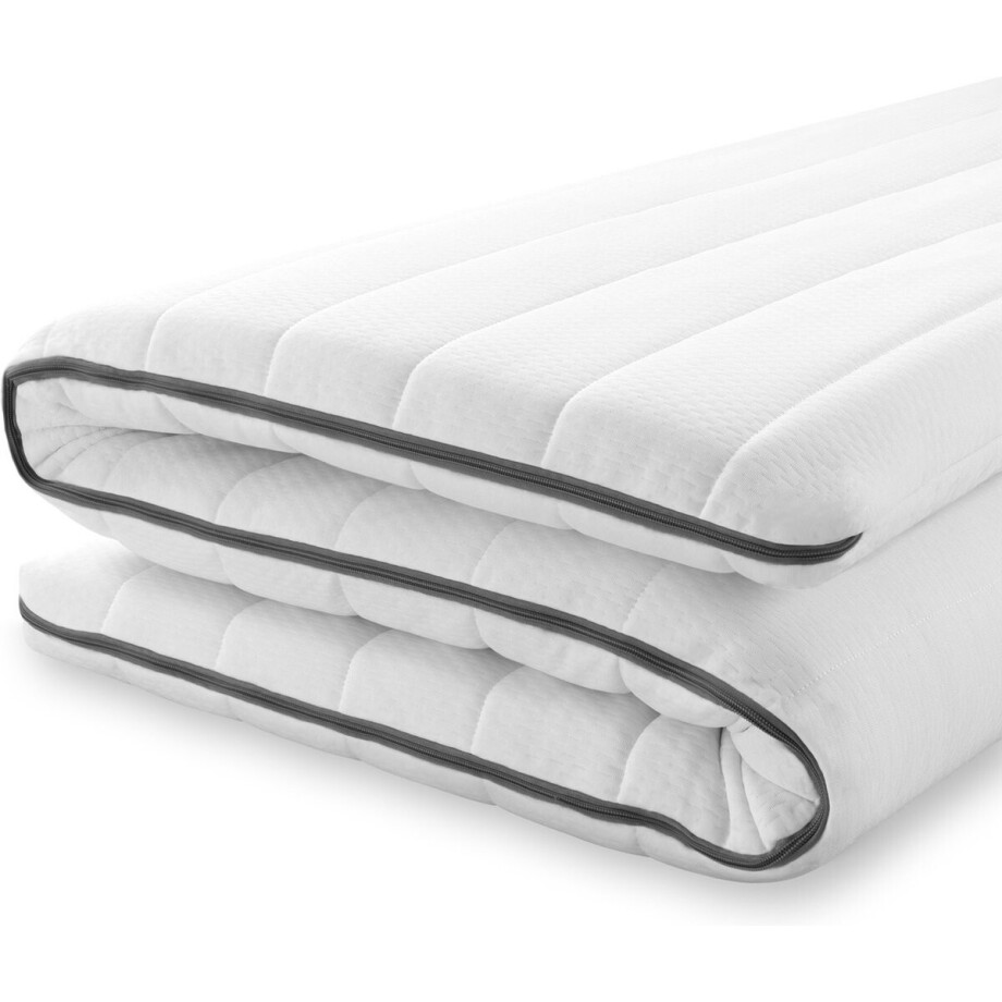 Toppdekmatras - 140x200 cm - koudschuim - comfort plus tijk - Topper - 5 cm hoog - Gemiddeld Toppdekmatras - 140x200 cm - koudschuim - comfort plus tijk - Topper - 5 cm hoog - Gemiddeld afbeelding 1
