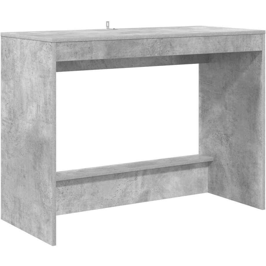 vidaXL - Bed - Bureau - Beton - Grijs - 100 - x - 45 - x - 75 - cm - Bewerkt - hout afbeelding 1