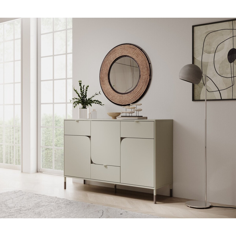 Meubella - Kinderdressoir Hill - Beige - 130 cm afbeelding 1