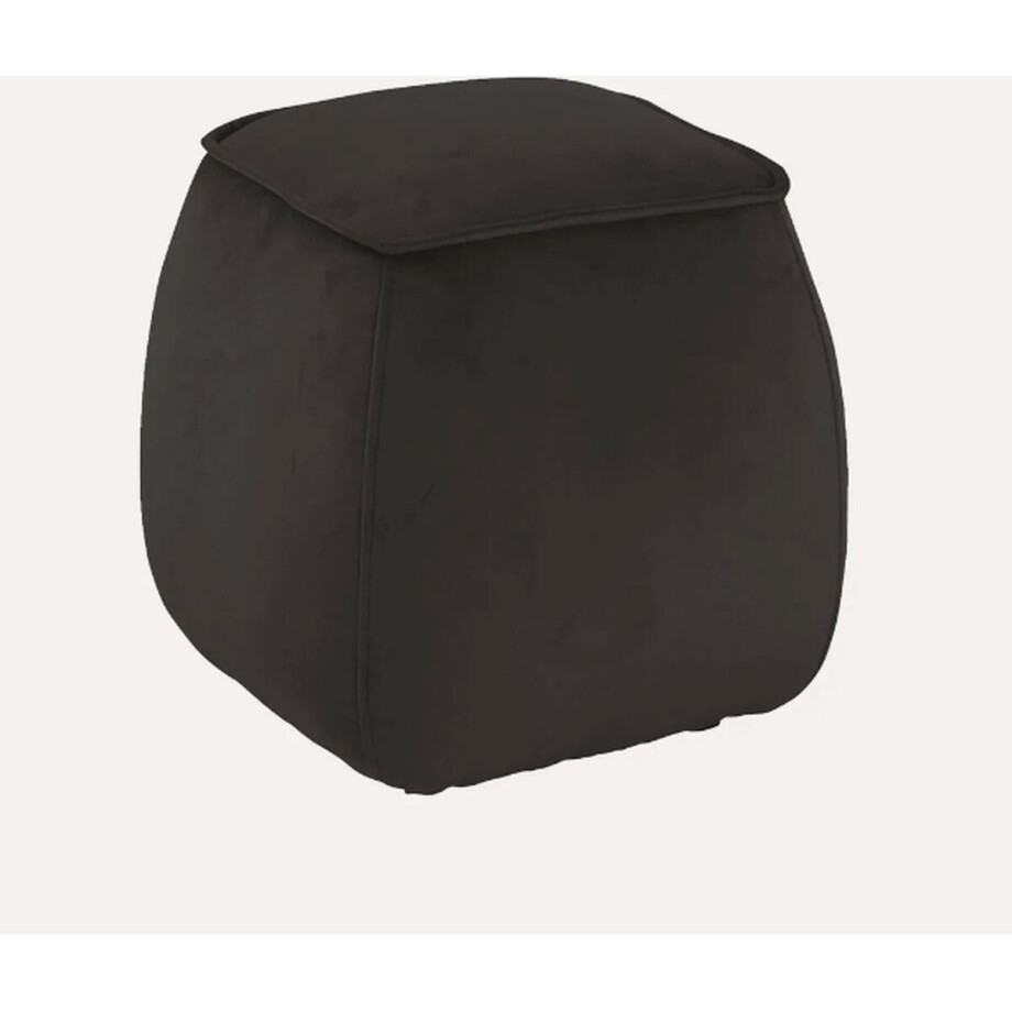 Bodilson Poef Wuxi - Zachte design poef - Antraciet - 40x40x40cm Bodilson Poef Wuxi - Zachte design poef - Antraciet - 40x40x40cm afbeelding 1