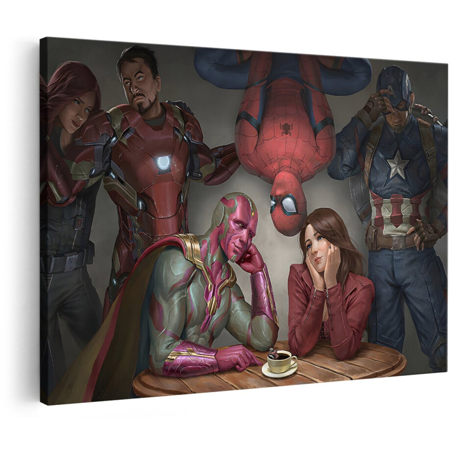 Artaza Canvas Schilderij Marvel Avengers - 180x120 cm - Groot - Wanddecoratie Superhelden - Muurdecoratie Spiderman - Decoratie Iron Man Slaapkamer Artaza Canvas Schilderij Marvel Avengers - 180x120 cm - Groot - Wanddecoratie Superhelden - Muurdecoratie Spiderman - Decoratie Iron Man Slaapkamer afbeelding 1