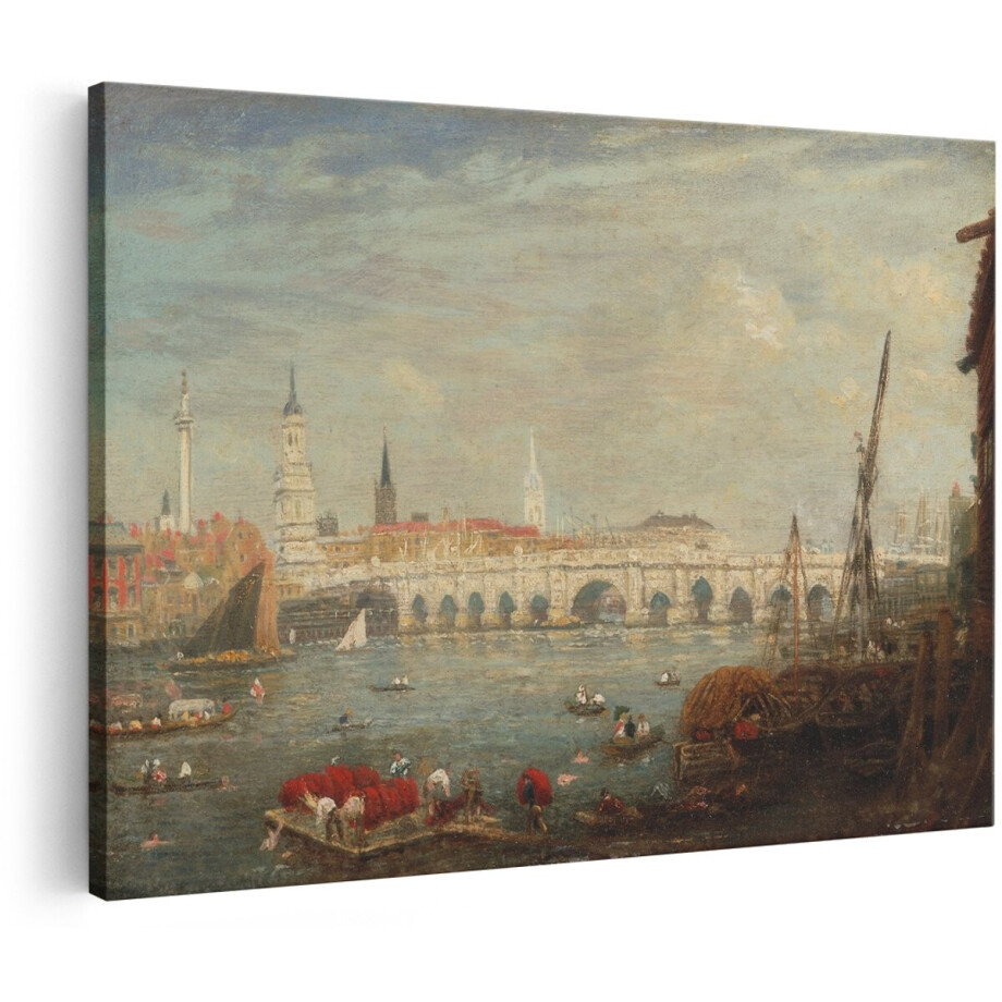 Artaza Canvas Schilderij Londen - 150x100 cm - Groot - Wanddecoratie Oude Brug - Muurdecoratie Klassiek Schilderij - Decoratie Stad Woonkamer Artaza Canvas Schilderij Londen - 150x100 cm - Groot - Wanddecoratie Oude Brug - Muurdecoratie Klassiek Schilderij - Decoratie Stad Woonkamer afbeelding 1