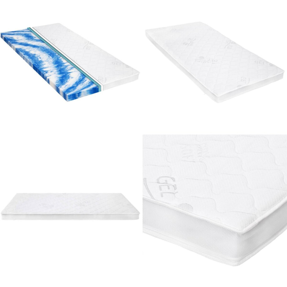 vidaXL Topmatras 7 cm gelschuim 90x200 cm - Dekmatras - Dekmatrassen - Matras - Matrassen vidaXL Topmatras 7 cm gelschuim 90x200 cm - Dekmatras - Dekmatrassen - Matras - Matrassen afbeelding 1