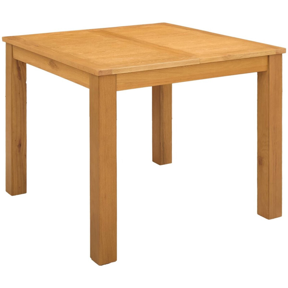 vidaXL - Eettafel - 90 - x - 90 - x - 75 - cm - Massief - Eikenhout - Naturel - Vierkant afbeelding 1