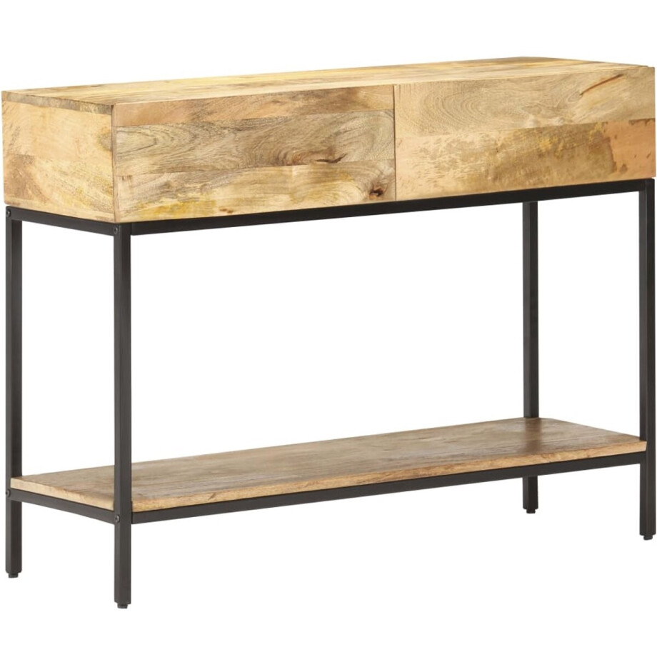 vidaXL - Wandtafel - 100x35x76 - cm - massief - mangohout afbeelding 1