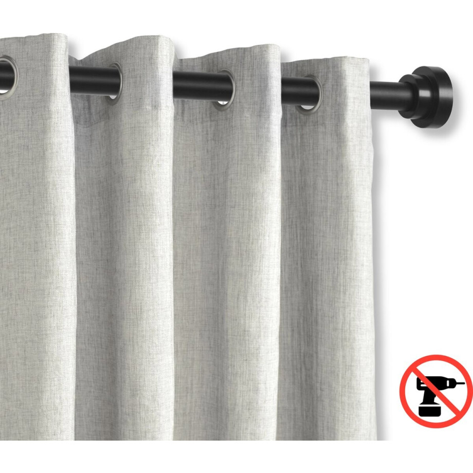 ACAZA Gordijnroede - Gordijnstang van 125-220 cm - Zwart - Gordijnroede ZONDER BOREN - Gordijnrails - Gordijnrails uitschuifbaar - Gordijnroede uitschuifbaar - Douchestang - Kledingstang - Douchegordijnstang - Douchestang uitschuifbaar - Gordijnrail ACAZA Gordijnroede - Gordijnstang van 125-220 cm - Zwart - Gordijnroede ZONDER BOREN - Gordijnrails - Gordijnrails uitschuifbaar - Gordijnroede uitschuifbaar - Douchestang - Kledingstang - Douchegordijnstang - Douchestang uitschuifbaar - Gordijnrail afbeelding 1