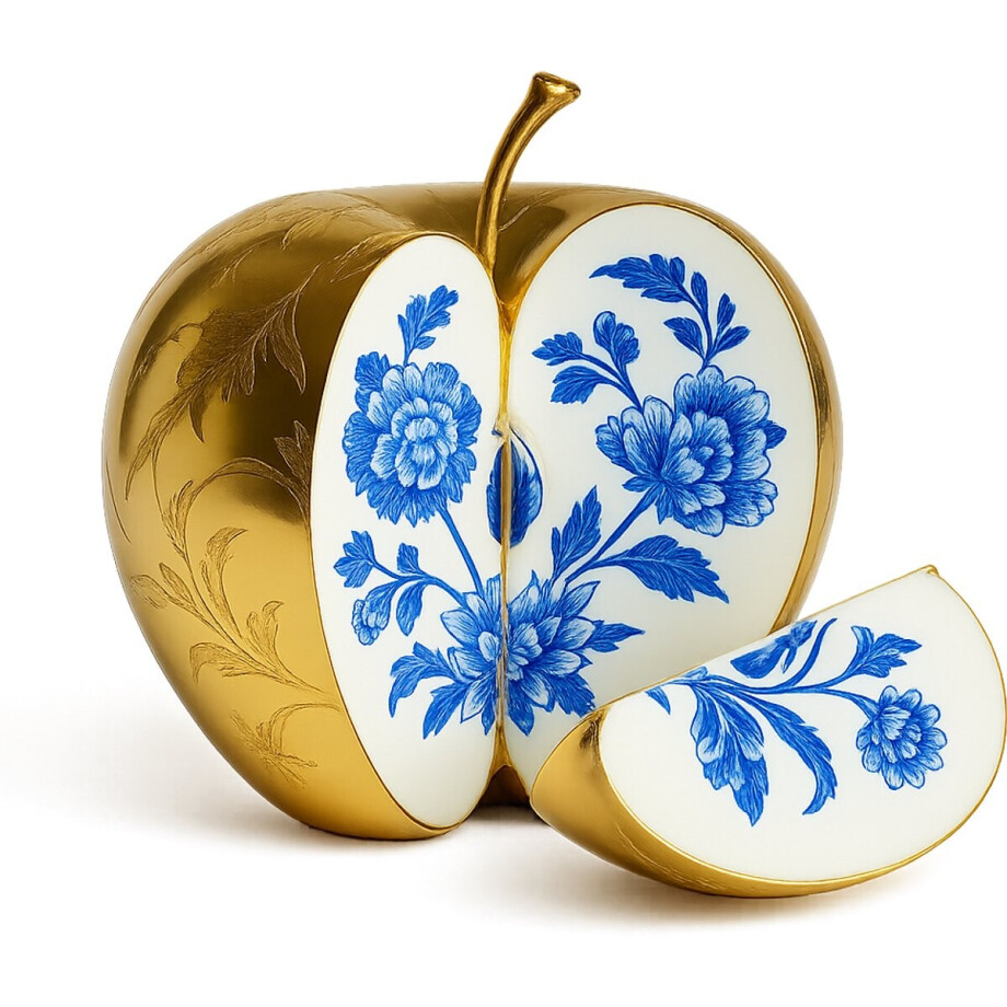 Royal Apple I – Delft Treasure – Luxe Wanddecoratie van Art-Empire – Plexiglas 5mm – Zwevend Aluminium Ophangsysteem – Galerie-kwaliteit op Maat Royal Apple I – Delft Treasure – Luxe Wanddecoratie van Art-Empire – Plexiglas 5mm – Zwevend Aluminium Ophangsysteem – Galerie-kwaliteit op Maat afbeelding 1