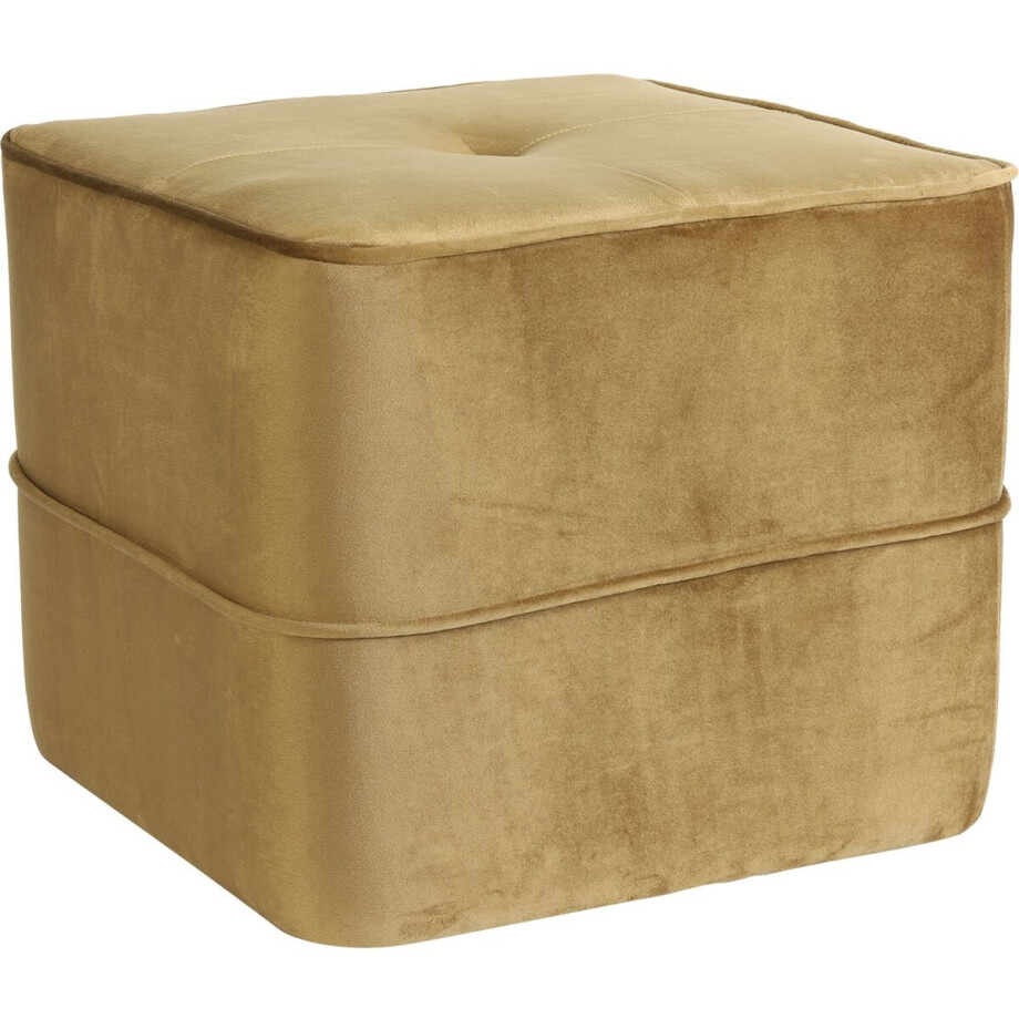 Light & Living Poef Kiki - Velvet Karamel - Ø40cm Light & Living Poef Kiki - Velvet Karamel - Ø40cm afbeelding 1