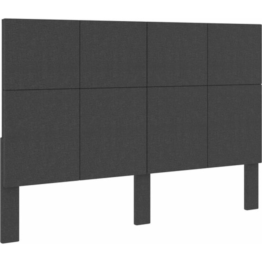 vidaXL - Hoofdbord - 140x200 - cm - stof - donkergrijs afbeelding 1