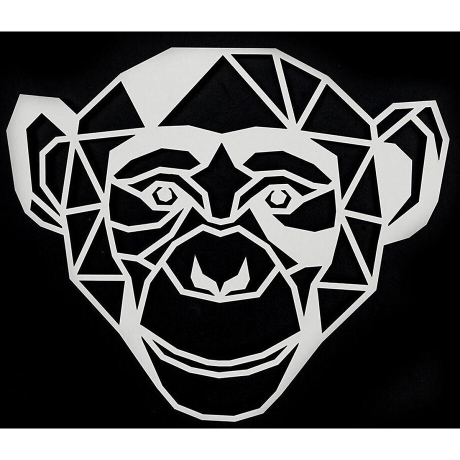 Houten Dierenkop • Houten Aap • Dierenkop Aap • Klein • Wit MDF • Houten Dier • Wandecoratie Houten Dierenkop • Houten Aap • Dierenkop Aap • Klein • Wit MDF • Houten Dier • Wandecoratie afbeelding 1