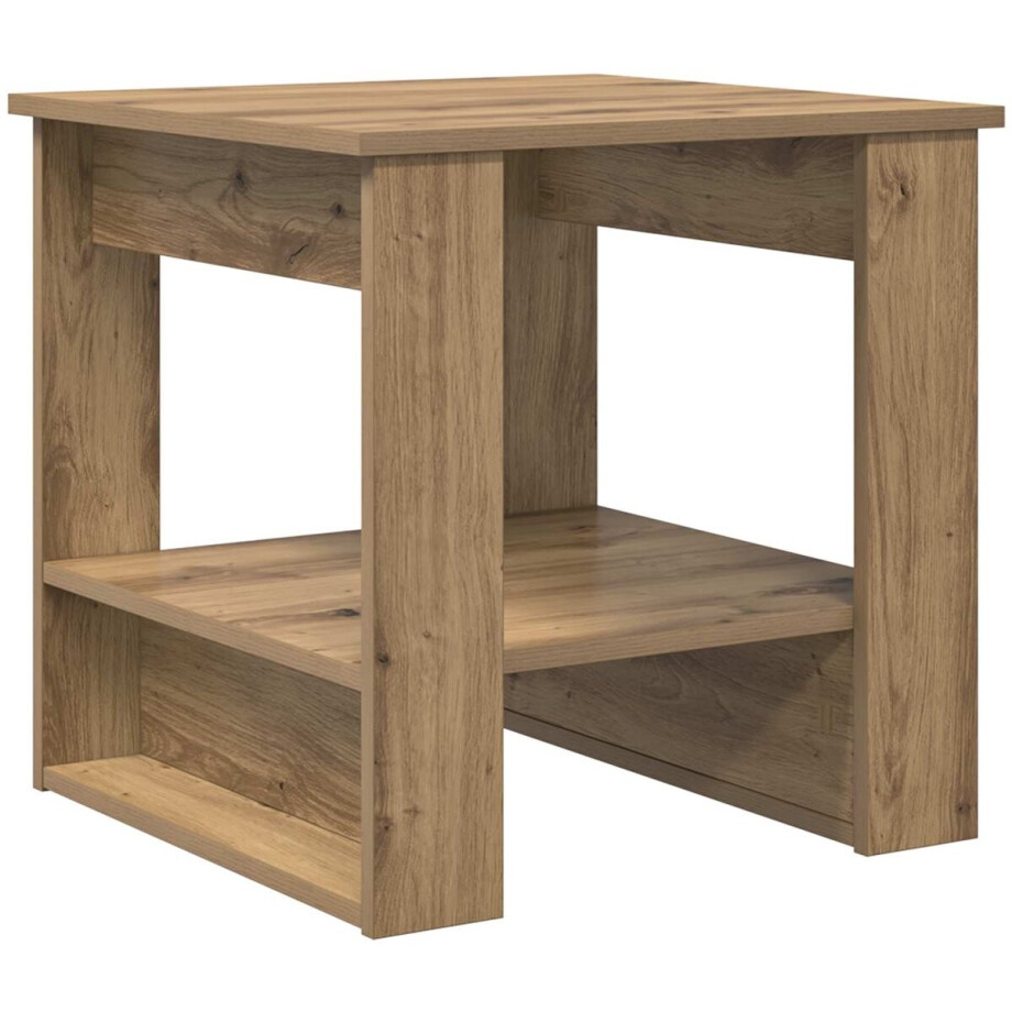vidaXL - Salontafel - Artisan - Eiken - 51 - x - 50 - x - 50 - cm - Bewerkt - hout vidaXL - Salontafel - Artisan - Eiken - 51 - x - 50 - x - 50 - cm - Bewerkt - hout afbeelding 1