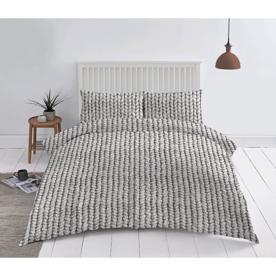 Cotton Rich Collection - Dekbedovertrek - Kabel - Grijs Cotton Rich Collection - Dekbedovertrek - Kabel - Grijs afbeelding 1
