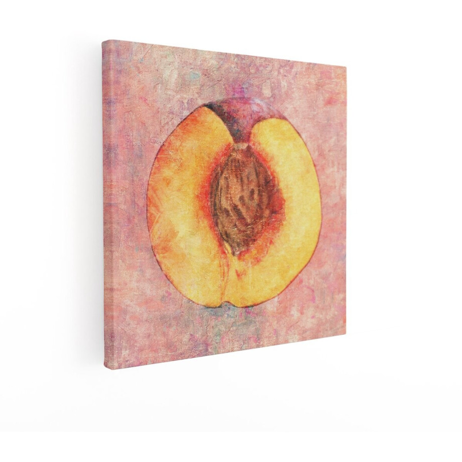 Artaza Canvas Schilderij Perzik - 90x90 cm - Wanddecoratie Keuken - Muurdecoratie Stilleven - Decoratie Fruit - Roze Artaza Canvas Schilderij Perzik - 90x90 cm - Wanddecoratie Keuken - Muurdecoratie Stilleven - Decoratie Fruit - Roze afbeelding 1
