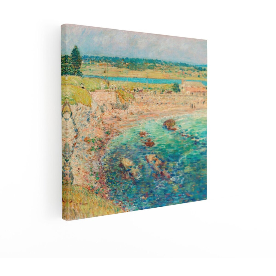 Artaza Canvas Schilderij Kustlijn - 70x70 cm - Wanddecoratie Strand Zee - Muurdecoratie Impressionisme - Decoratie Landschap Hassam Artaza Canvas Schilderij Kustlijn - 70x70 cm - Wanddecoratie Strand Zee - Muurdecoratie Impressionisme - Decoratie Landschap Hassam afbeelding 1