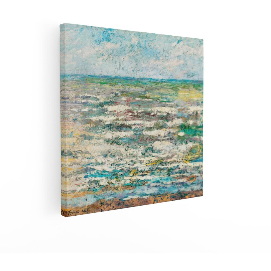 Artaza Canvas Schilderij Zee - 70x70 cm - Wanddecoratie Strand - Muurdecoratie Golven - Schilderijen Op Canvas Landschap Artaza Canvas Schilderij Zee - 70x70 cm - Wanddecoratie Strand - Muurdecoratie Golven - Schilderijen Op Canvas Landschap afbeelding 1