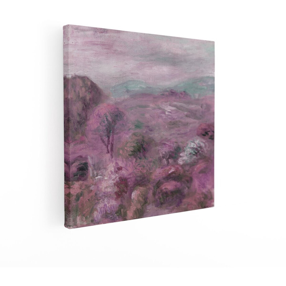 Artaza Canvas Schilderij Natuur Monet - 40x40 cm - Wanddecoratie Heidelandschap - Muurdecoratie Woonkamer - Kamer Accessoires - Paars Artaza Canvas Schilderij Natuur Monet - 40x40 cm - Wanddecoratie Heidelandschap - Muurdecoratie Woonkamer - Kamer Accessoires - Paars afbeelding 1