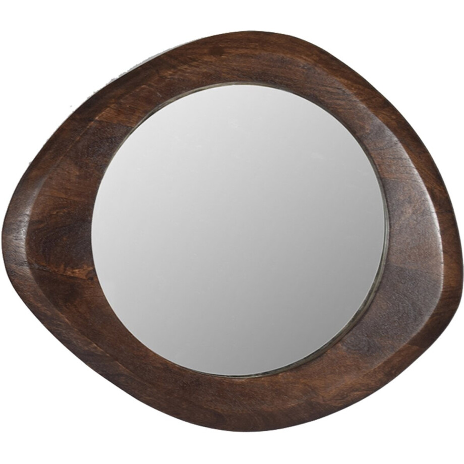 by Mooss - Spiegel - Walnoot - Bruin - Organisch - 50x45cm by Mooss - Spiegel - Walnoot - Bruin - Organisch - 50x45cm afbeelding 1