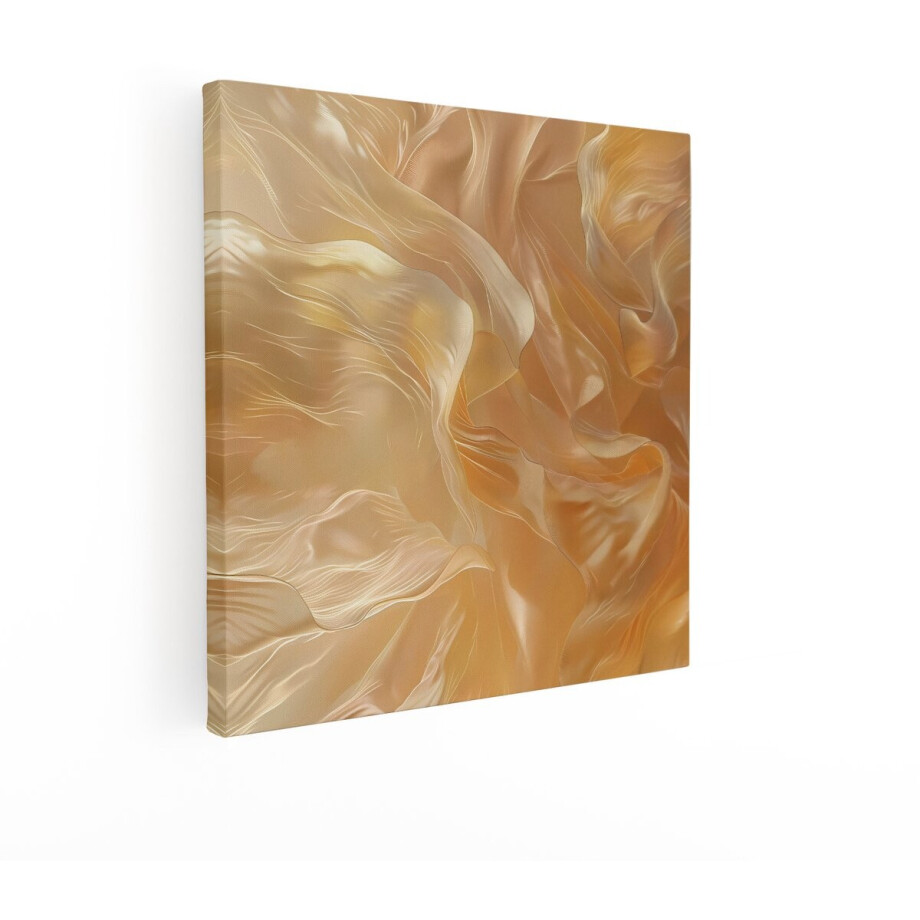 Artaza Canvas Schilderij Abstract - 90x90 cm - Wanddecoratie Goud - Muurdecoratie Gouden Zijde - Decoratie Woonkamer - Goud Artaza Canvas Schilderij Abstract - 90x90 cm - Wanddecoratie Goud - Muurdecoratie Gouden Zijde - Decoratie Woonkamer - Goud afbeelding 1