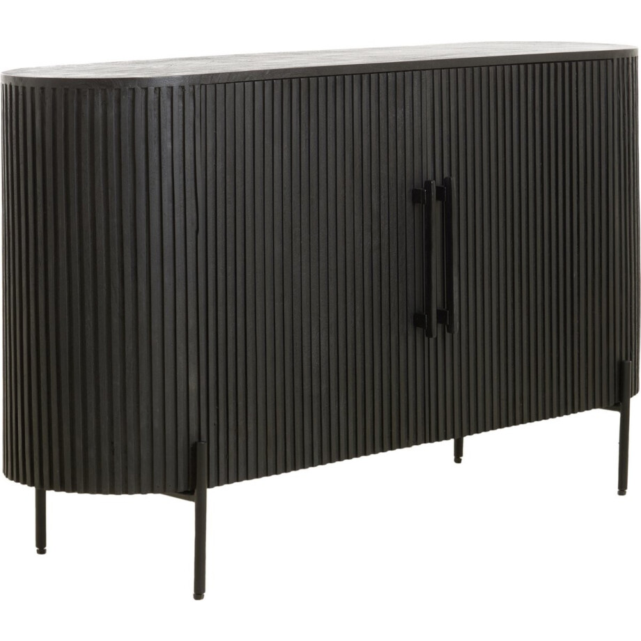 Light & Living Dressoir Dumosi - Mangohout - 140cm - Zwart afbeelding 1