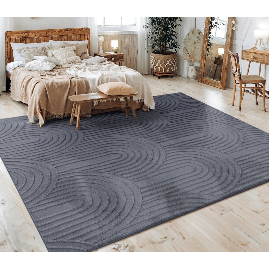 Paco Home Vloerkleed Woonkamer Laagpolig Patroon Scandinavisch Boho Patroon Geometrisch 80x150 cm afbeelding 1