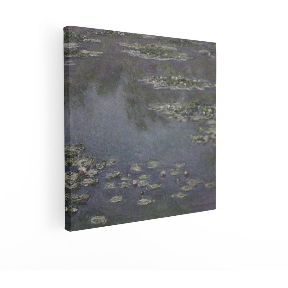 Artaza Canvas Schilderij Impressionistische Waterlelies in een Vijver met Reflecties van de Lucht - 40x40 cm - Wanddecoratie Woonkamer - Schilderijen - Muurdecoratie Artaza Canvas Schilderij Impressionistische Waterlelies in een Vijver met Reflecties van de Lucht - 40x40 cm - Wanddecoratie Woonkamer - Schilderijen - Muurdecoratie afbeelding 1