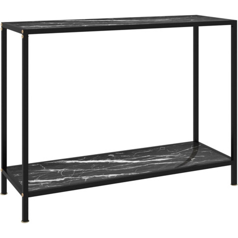 vidaXL - Wandtafel - 100x35x75 - cm - gehard - glas - zwart afbeelding 1