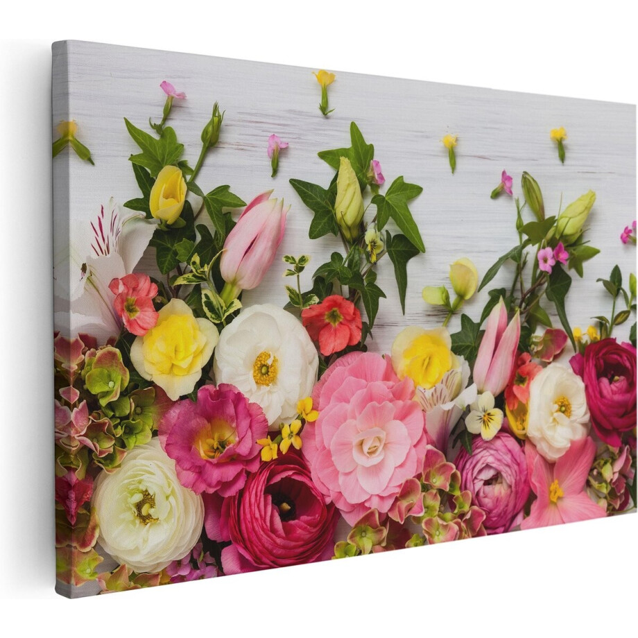Artaza Canvas Schilderij Bloemen - 60x40 cm - Wanddecoratie Bloemen - Muurdecoratie Woonkamer - Kamer Accessoires Kleurrijk Artaza Canvas Schilderij Bloemen - 60x40 cm - Wanddecoratie Bloemen - Muurdecoratie Woonkamer - Kamer Accessoires Kleurrijk afbeelding 1