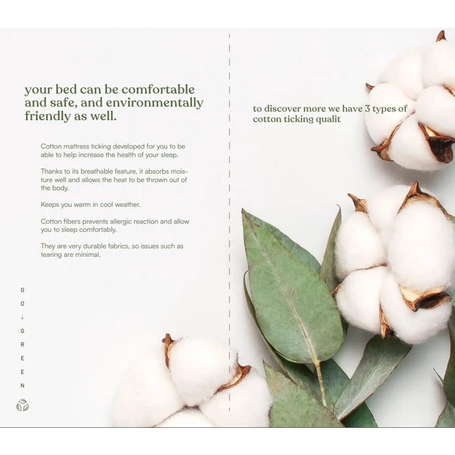 Organic Cotton 80x200 - HR Koudschuim Matras 20 cm Organic Cotton 80x200 - HR Koudschuim Matras 20 cm afbeelding 1