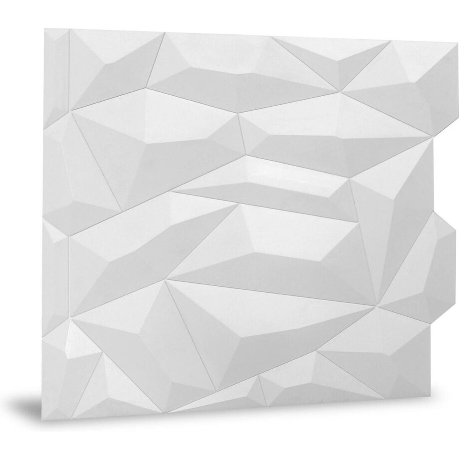 Wandpaneel 3D Profhome 3D 705475 Glacier Matte White Decoratief paneel glad met abstract patroon mat wit 2 m2 afbeelding 1