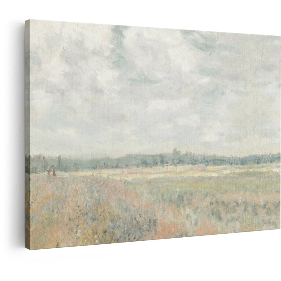 Artaza Canvas Schilderij Landschap Monet - 90x60 cm - Wanddecoratie Natuur - Muurdecoratie Klaprozen Veld - Schilderijen Woonkamer Artaza Canvas Schilderij Landschap Monet - 90x60 cm - Wanddecoratie Natuur - Muurdecoratie Klaprozen Veld - Schilderijen Woonkamer afbeelding 1