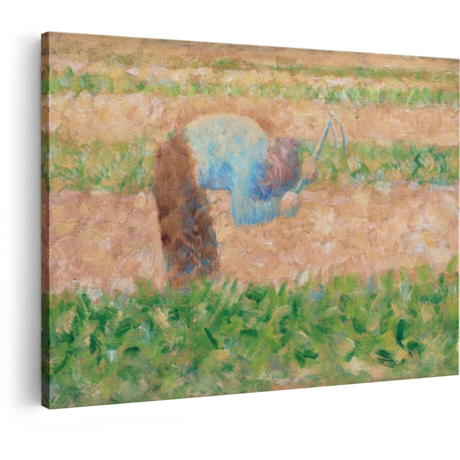 Artaza Canvas Schilderij Boer Op Het Land - 90x60 cm - Wanddecoratie Landschap - Muurdecoratie Seurat - Decoratie Klassieke Schilderijen Artaza Canvas Schilderij Boer Op Het Land - 90x60 cm - Wanddecoratie Landschap - Muurdecoratie Seurat - Decoratie Klassieke Schilderijen afbeelding 1