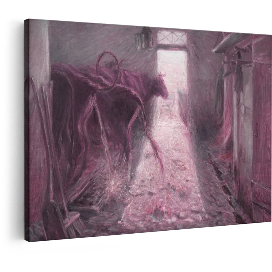Artaza Canvas Schilderij Abstracte Koe - 30x20 cm - Wanddecoratie Surrealisme - Muurdecoratie Schilderij Met Licht - Kamer Accessoires Artaza Canvas Schilderij Abstracte Koe - 30x20 cm - Wanddecoratie Surrealisme - Muurdecoratie Schilderij Met Licht - Kamer Accessoires afbeelding 1