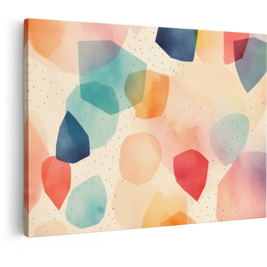 Artaza Canvas Schilderij Abstract - 90x60 cm - Wanddecoratie Modern - Muurdecoratie Aquarel Vormen - Decoratie Woonkamer Kleurrijk Artaza Canvas Schilderij Abstract - 90x60 cm - Wanddecoratie Modern - Muurdecoratie Aquarel Vormen - Decoratie Woonkamer Kleurrijk afbeelding 1