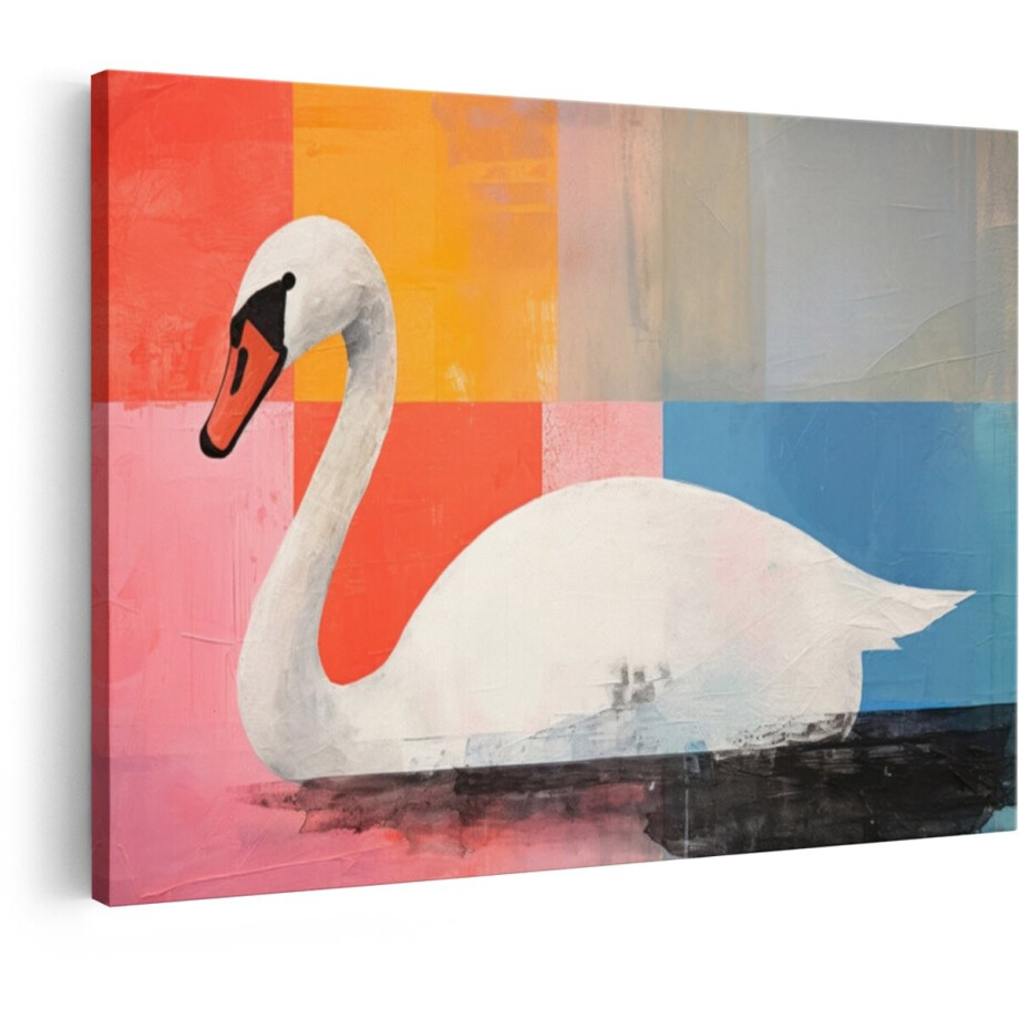 Artaza Canvas Schilderij Abstract - 30x20 cm - Wanddecoratie Zwaan - Muurdecoratie Dieren - Geometrische Schilderijen Op Canvas Artaza Canvas Schilderij Abstract - 30x20 cm - Wanddecoratie Zwaan - Muurdecoratie Dieren - Geometrische Schilderijen Op Canvas afbeelding 1