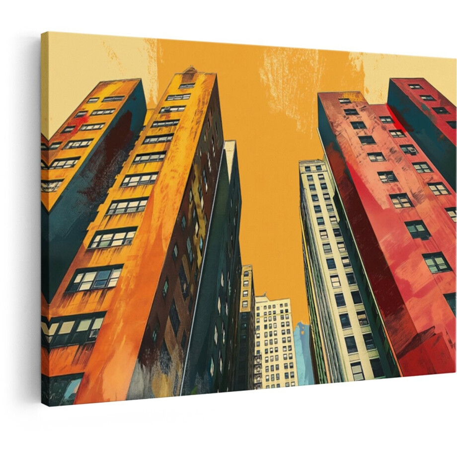 Artaza Canvas Schilderij Skyline New York - 30x20 cm - Wanddecoratie Kleurrijk - Muurdecoratie Pop Art Stad - Schilderijen Op Canvas Artaza Canvas Schilderij Skyline New York - 30x20 cm - Wanddecoratie Kleurrijk - Muurdecoratie Pop Art Stad - Schilderijen Op Canvas afbeelding 1