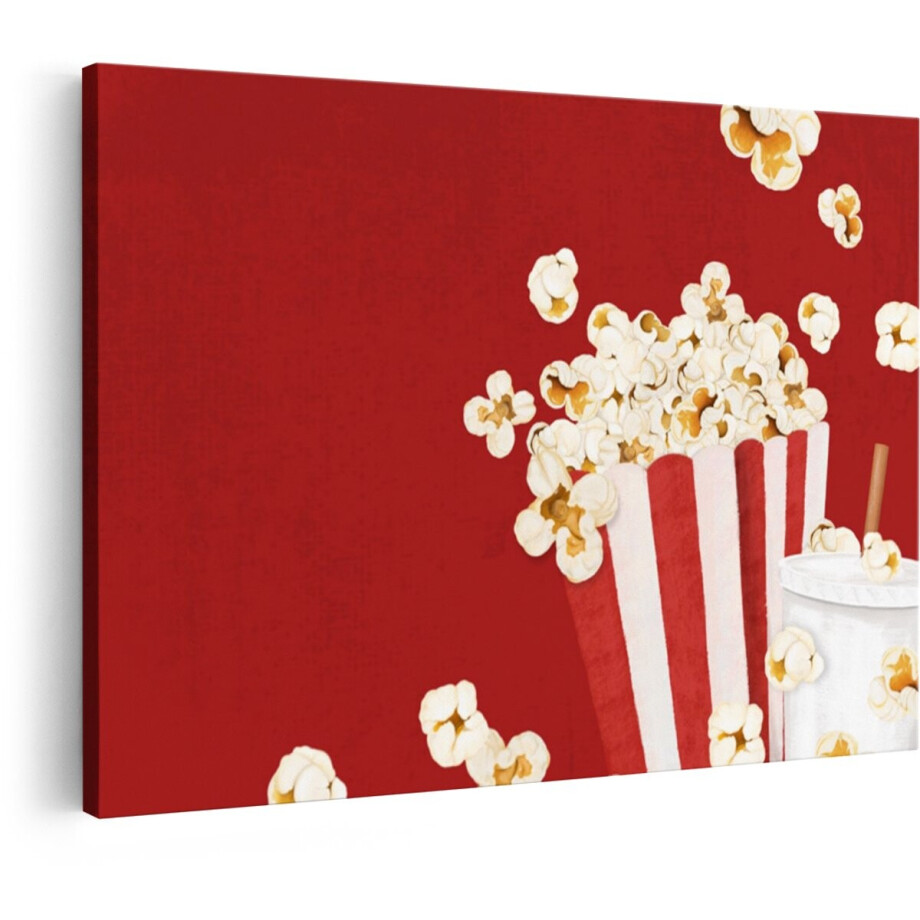 Artaza Canvas Schilderij Filmavond - 30x20 cm - Wanddecoratie Popcorn - Muurdecoratie Bioscoop - Schilderijen Op Canvas Woonkamer Artaza Canvas Schilderij Filmavond - 30x20 cm - Wanddecoratie Popcorn - Muurdecoratie Bioscoop - Schilderijen Op Canvas Woonkamer afbeelding 1