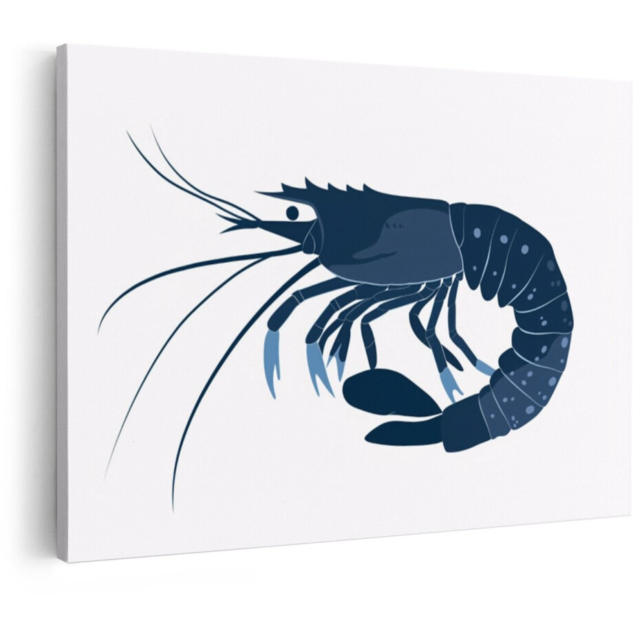 Artaza Canvas Schilderij Garnalen - 30x20 cm - Wanddecoratie Dieren - Muurdecoratie Keuken - Schilderijen Op Canvas Blauw Artaza Canvas Schilderij Garnalen - 30x20 cm - Wanddecoratie Dieren - Muurdecoratie Keuken - Schilderijen Op Canvas Blauw afbeelding 1