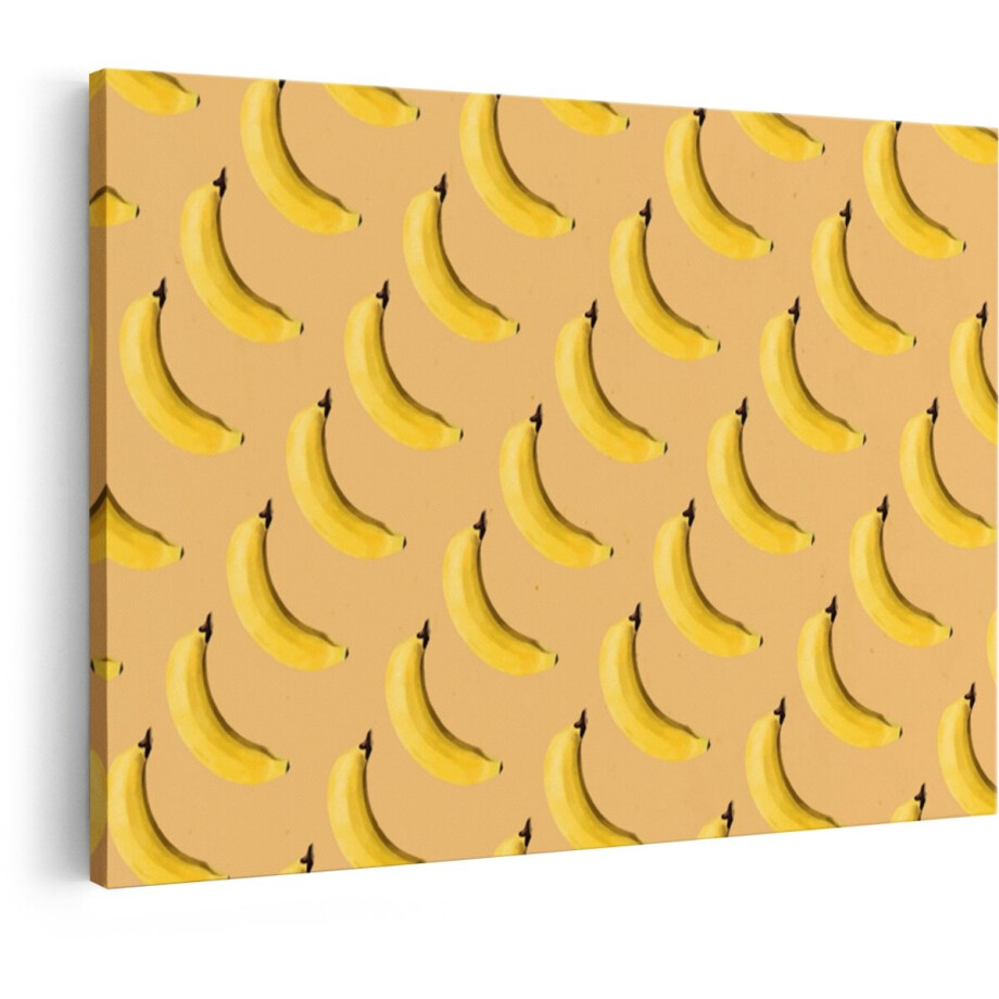 Artaza Canvas Schilderij Bananen - 60x40 cm - Wanddecoratie Keuken - Muurdecoratie Fruit - Decoratie Patroon - Geel Artaza Canvas Schilderij Bananen - 60x40 cm - Wanddecoratie Keuken - Muurdecoratie Fruit - Decoratie Patroon - Geel afbeelding 1